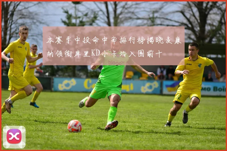 本赛季中投命中率排行榜揭晓麦康纳领衔库里KD小卡均入围前十